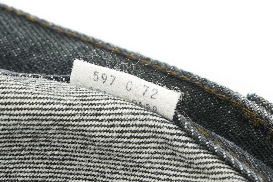 80's Levi's 501 内股シングル 先染めブラック デニムパンツ 表記
