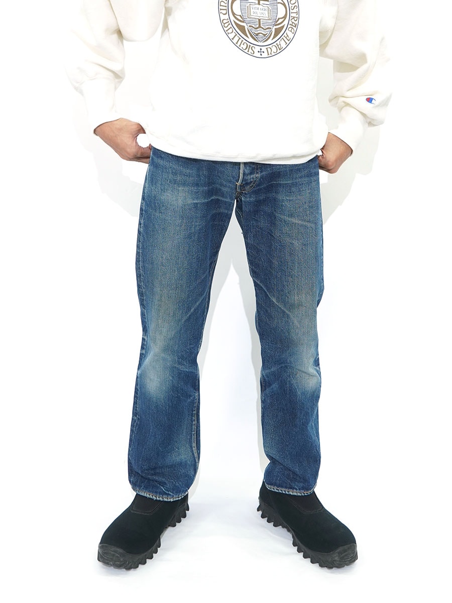 60's Levi's 501 BIG-E ウエストシングル デニムパンツ ヒゲ ハチノス
