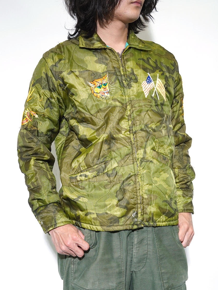 70'S ''BIEN HOA LONG BINH VIET-NAM 69-70'' CAMOUFLAGE VIET NAM JACKET (APPROX.MEDIUM)