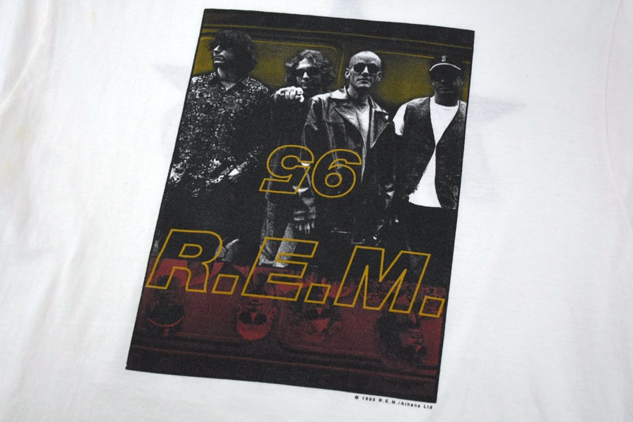 90's NKE MAN R.E.M. ''IF 500'' 両面プリント Tシャツ ホワイト