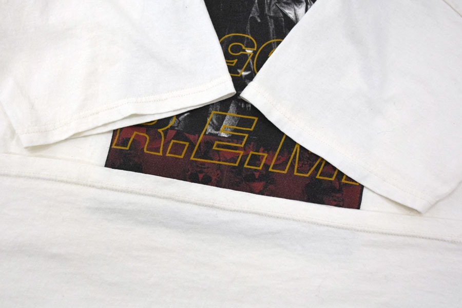 90's NKE MAN R.E.M. ''IF 500'' 両面プリント Tシャツ ホワイト 表記(XL) USA製