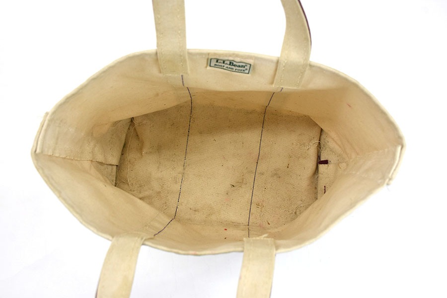 80's～ L.L.Bean BOAT AND TOTE 生成りxバーガンディ | すべての商品