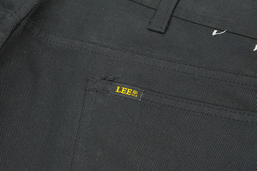 70's Lee Leens テーパード カツラギパンツ ブラック 表記(33x30