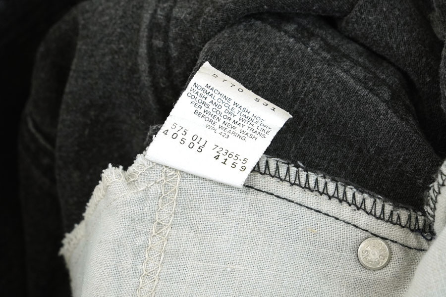 90's Levi's 505 黒タブ ブラックデニムパンツ 表記(31x32) USA