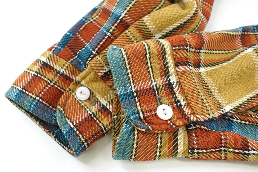 70's 単色タグ BIG MAC 好配色チェック フランネルシャツ 表記(L