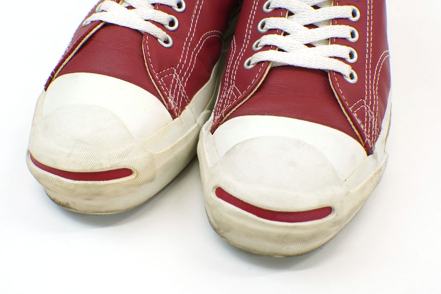 90's コンバース レザージャックパーセル レッド 表記(9) USA製