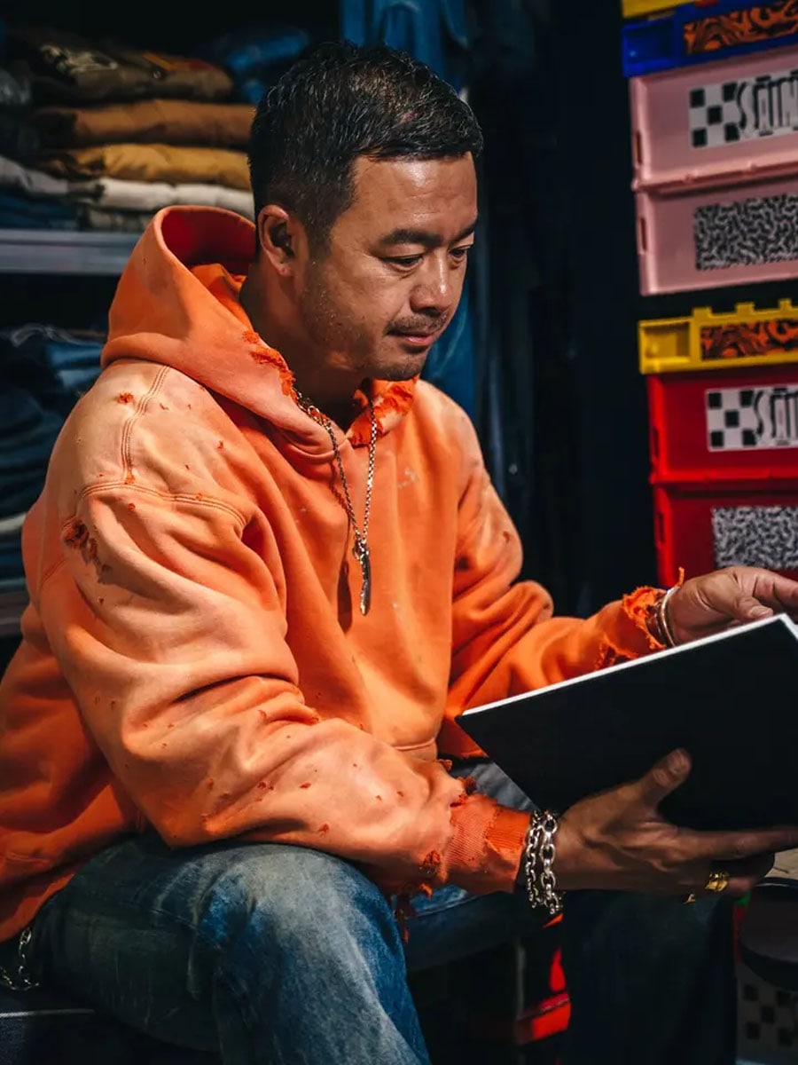 SAINT Mxxxxxx X BerBerJin DOUBLE FACE HOODIE SAINT ORANGE | すべて