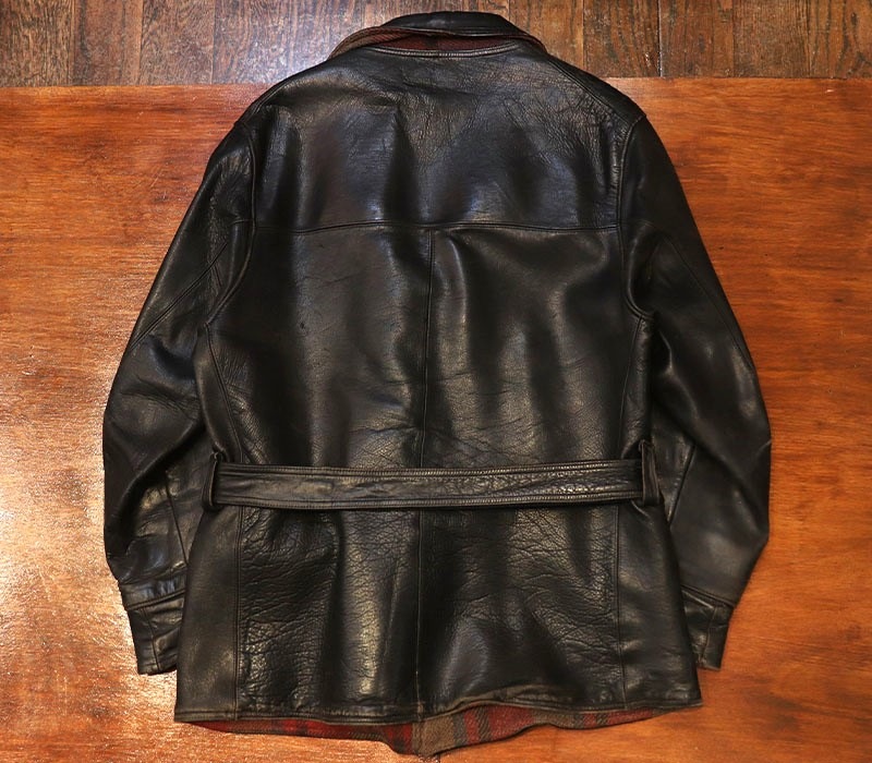 1930s LEATHER CAR COAT , Size 42