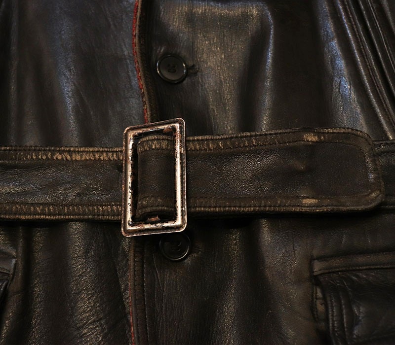 1930s LEATHER CAR COAT , Size 42