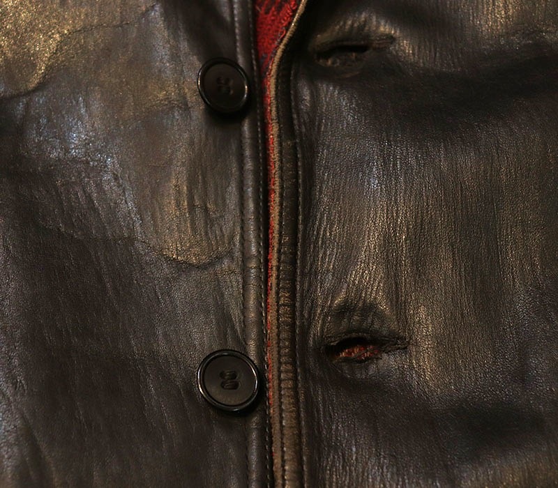 1930s LEATHER CAR COAT , Size 42