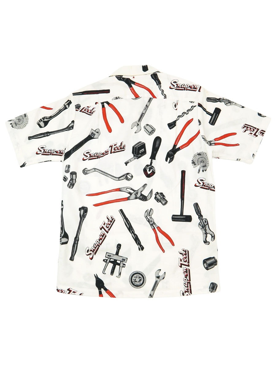 60'S SURF LINE HAWAII SNAP-ON TOOLS PATTERN S/S SHIRT (APPROX