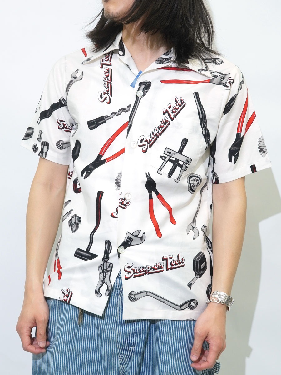 季刊デザイン 14-夏 Ears Cleaning 60'S SURF LINE HAWAII SNAP-ON TOOLS PATTERN S/S SHIRT (APPROX