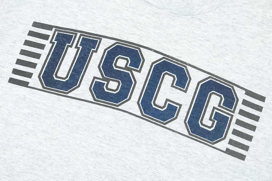 90'S SCREEN STARS BEST ''USCG'' T SHIRT GREY (SIZE.LARGE) MADE IN USA