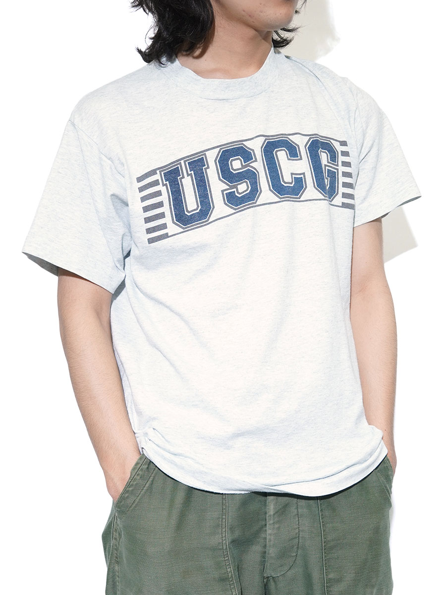90'S SCREEN STARS BEST ''USCG'' T SHIRT GREY (SIZE.LARGE) MADE IN USA