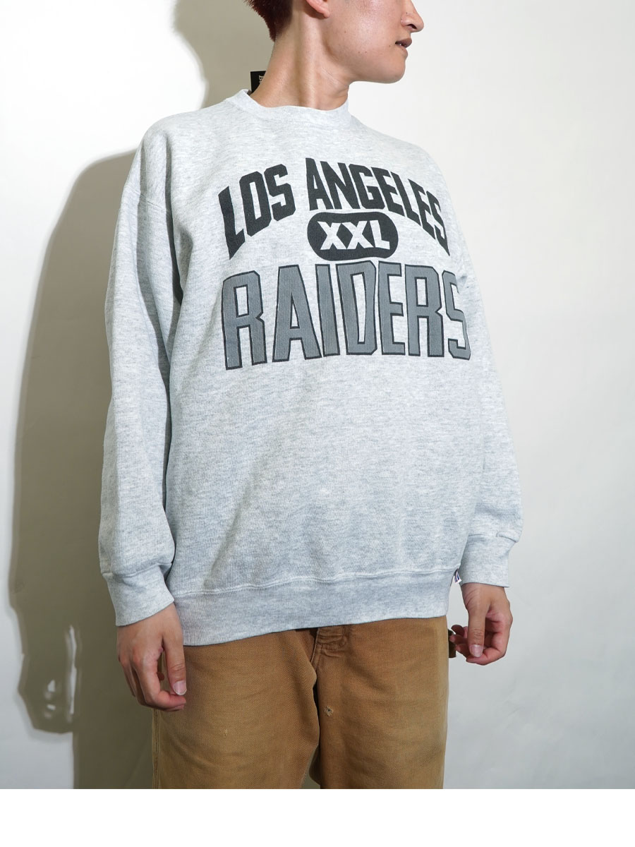 80's LOGO7 ''RAIDERS'' 3段プリント 霜降りスウェット 表記(XL) USA製 