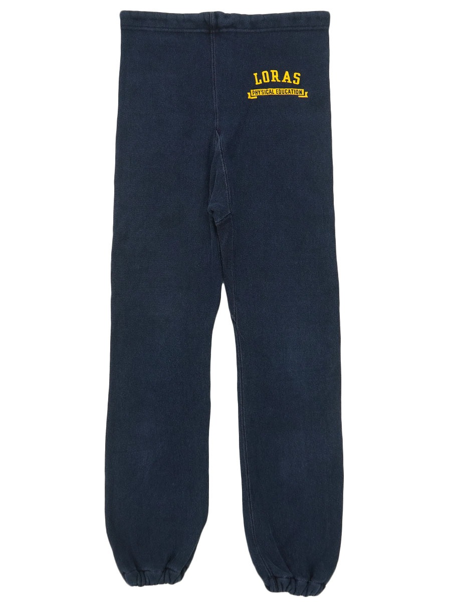 70's 青単色タグ チャンピオンRWパンツ ''LORAS'' ネイビー 表記(S)