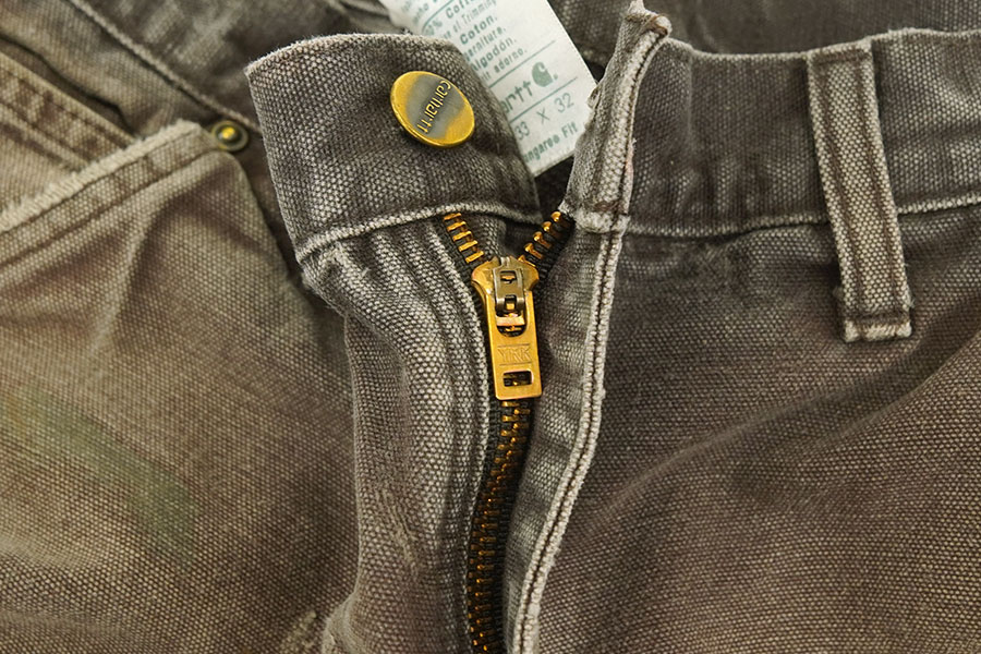 CARHARTT DAMAGE！ DOUBLE KNEE DUCK PAINTER PANTS BROWN FADE