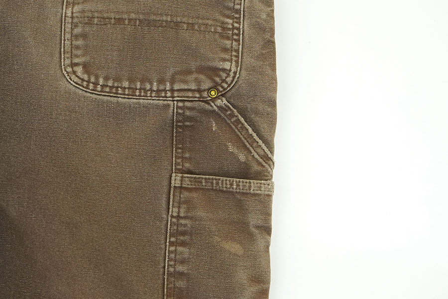 CARHARTT DAMAGE！ DOUBLE KNEE DUCK PAINTER PANTS BROWN FADE