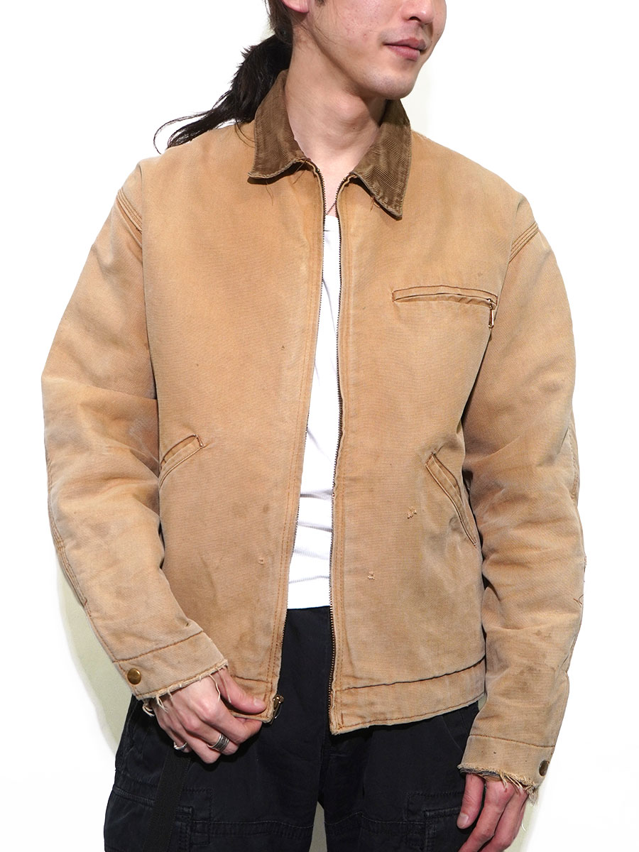 70's Carhartt プリントタグ デトロイトジャケット ブラウン 表記(44
