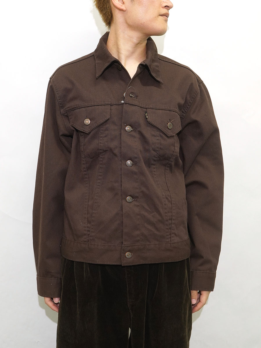 70's Levi's 70505 黒タブ BIG-E ピケジャケット ダークブラウン 表記