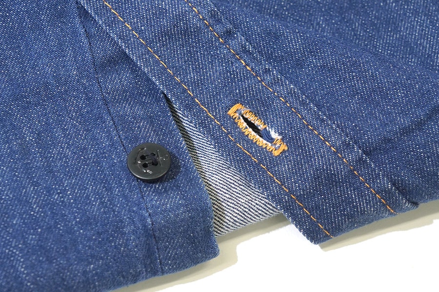 70's TOWNCRAFT ロングスリーブ デニムシャツ 濃紺 実寸(L位) | すべて