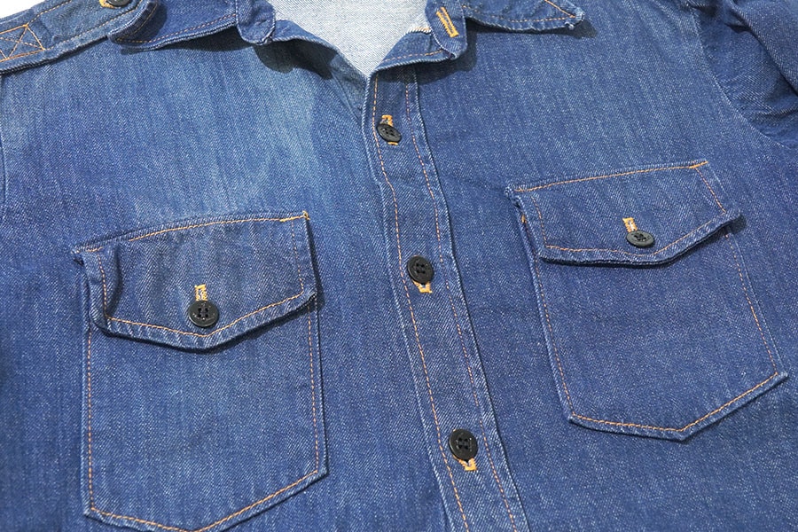 70's TOWNCRAFT ロングスリーブ デニムシャツ 濃紺 実寸(L位) | すべて