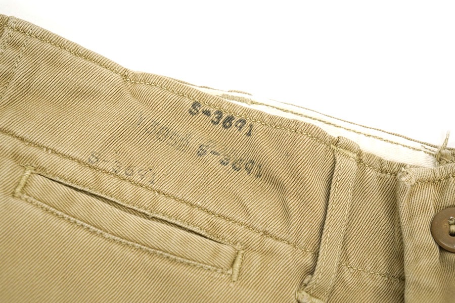 M43 チノ　40s ガスフラップ 40s 米軍 U.S.ARMY M-43 ガスフラップ ダブルステッチ コットン