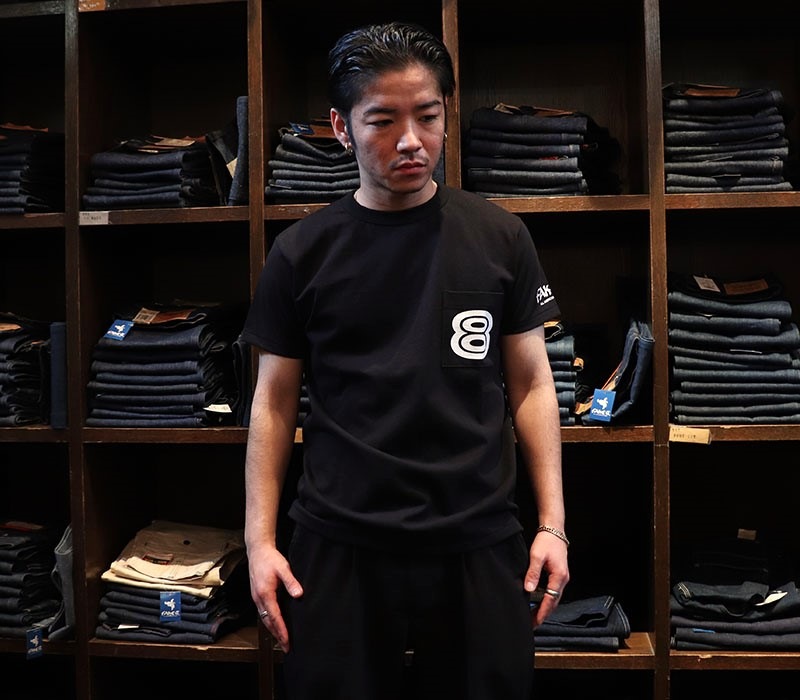 ８(エイト) 50th Anniversary , ８ x FAKEα T , BLACK , Size S