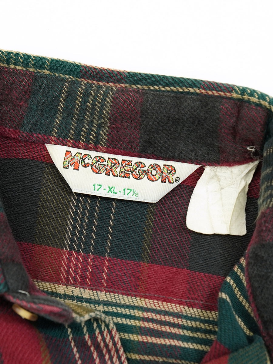 90's McGREGOR 好配色チェック フランネルシャツ 表記(XL)