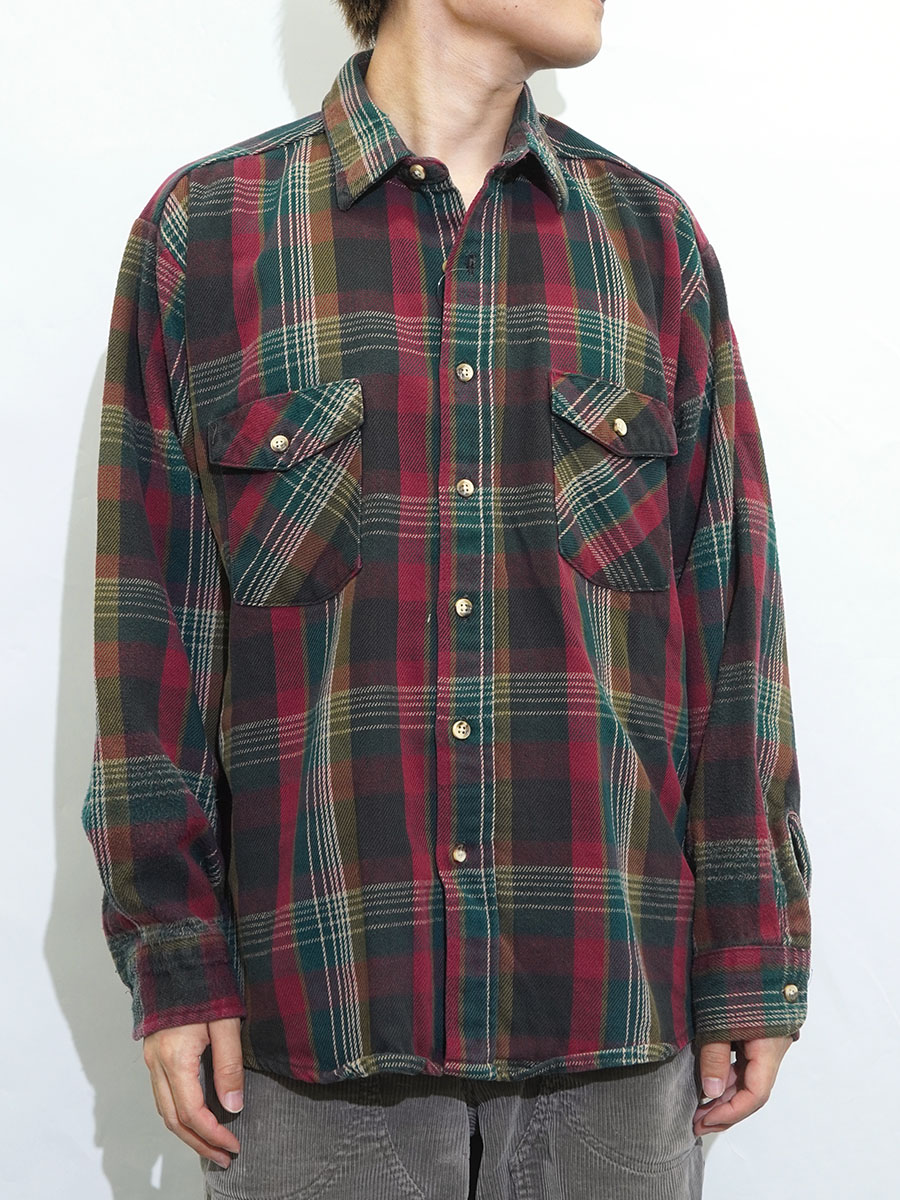 90's McGREGOR 好配色チェック フランネルシャツ 表記(XL)