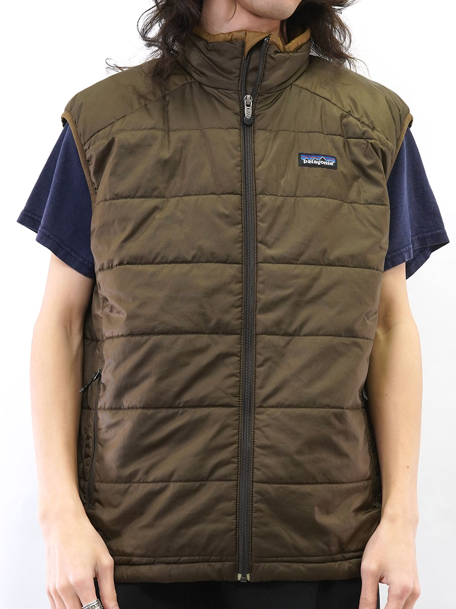 09 パタゴニア マイクロパフベスト ヘナブラウン 表記(L) パッカブル