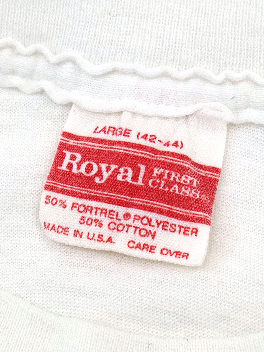 80'S ROYAL ''RED WING SHOES MADE IN THE USA'' T SHIRT WHITE (SIZE.LARGE) MADE IN USA