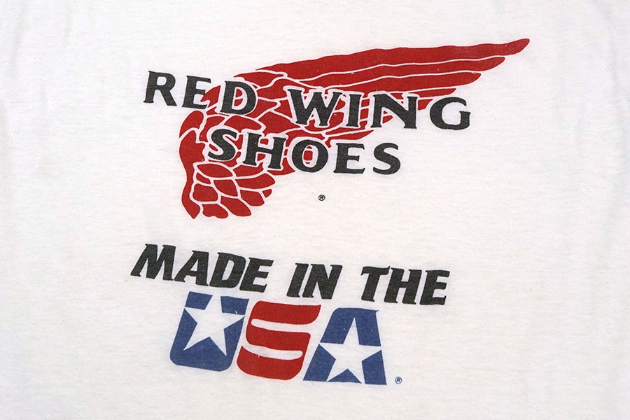 80'S ROYAL ''RED WING SHOES MADE IN THE USA'' T SHIRT WHITE (SIZE.LARGE) MADE IN USA