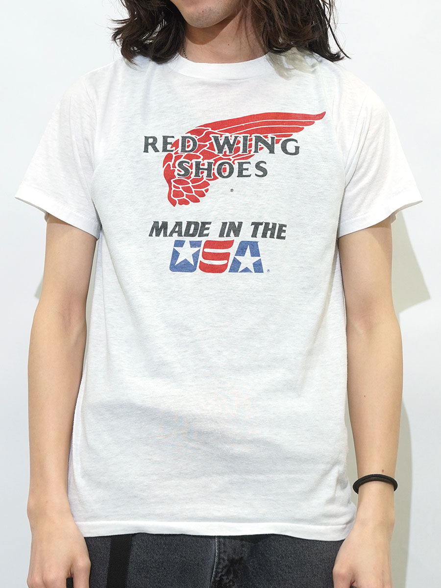 80'S ROYAL ''RED WING SHOES MADE IN THE USA'' T SHIRT WHITE (SIZE.LARGE) MADE IN USA