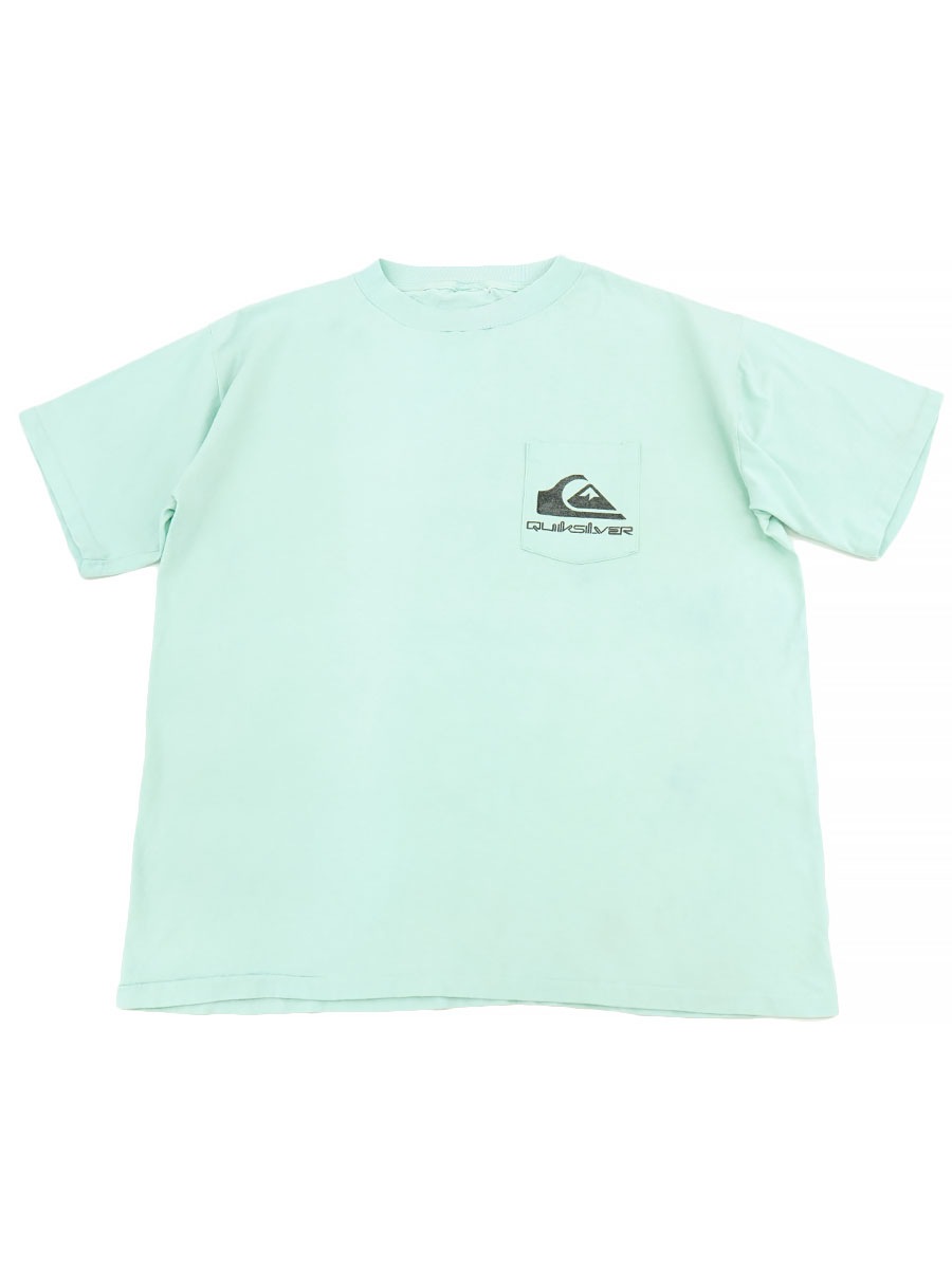 90'S QUICKSILVER BOTH PRINT SURF POCKET-T SHIRT (APPROX. X LARGE)