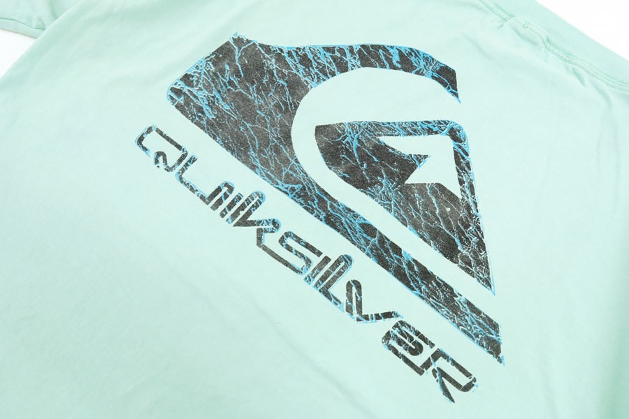 90'S QUICKSILVER BOTH PRINT SURF POCKET-T SHIRT (APPROX. X LARGE)