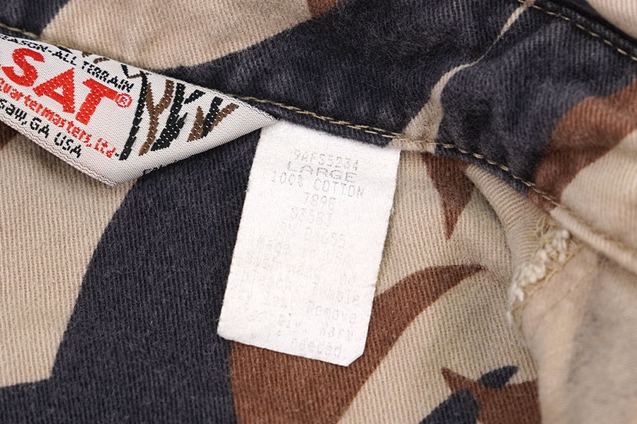 90's ASAT トライバルカモ L/S ワークシャツ 表記(LARGE) USA製 | NEW