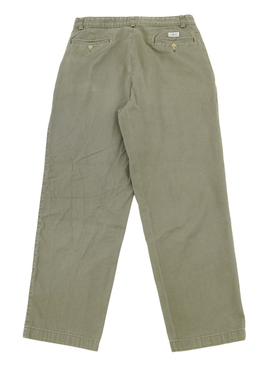 パンツ 00s Ralph Lauren 2tuck wide chino pants RALPH LAUREN 2TUCK CHINO PANTS OLIVE GRAY (SIZE.W32 L30) MADE IN