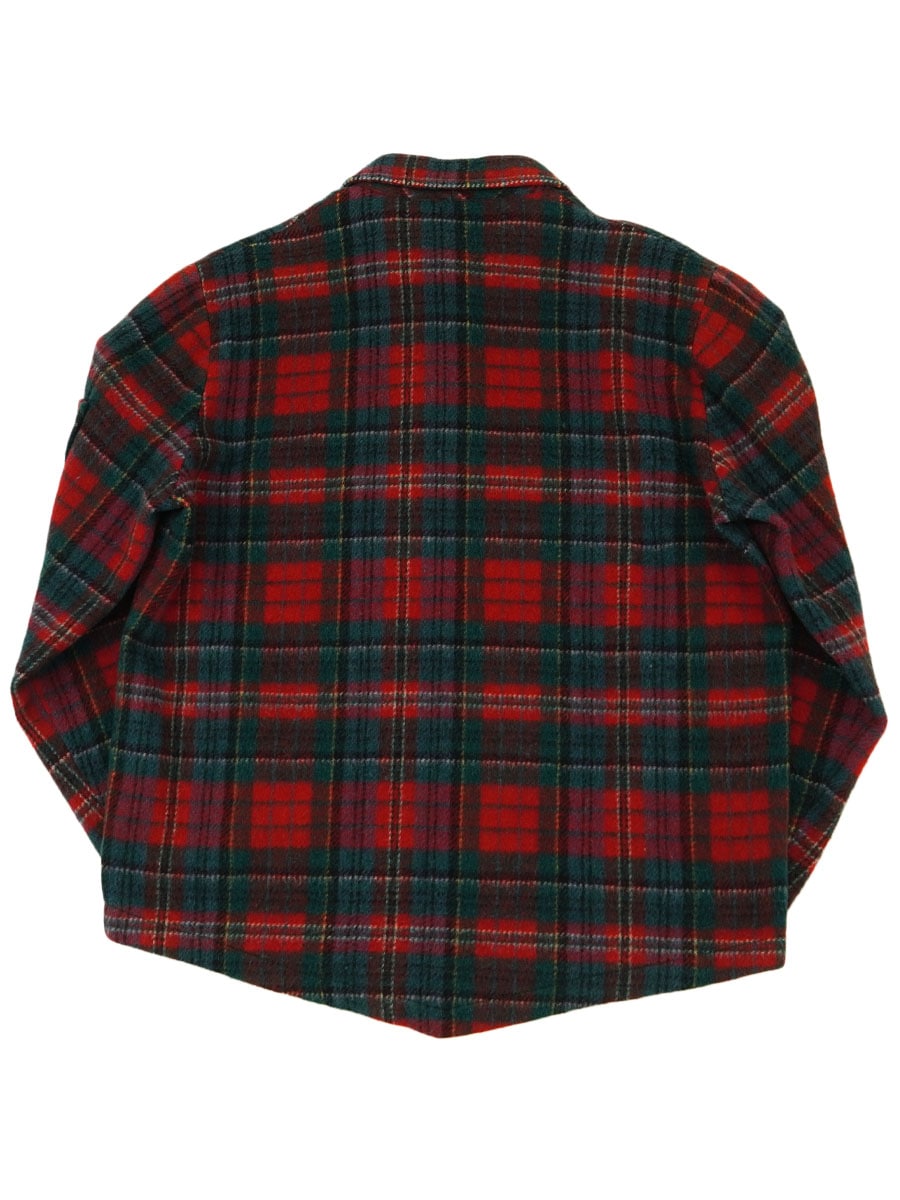 60's Merrill Woolens ハーフジップ 好配色チェック ウールシャツプル