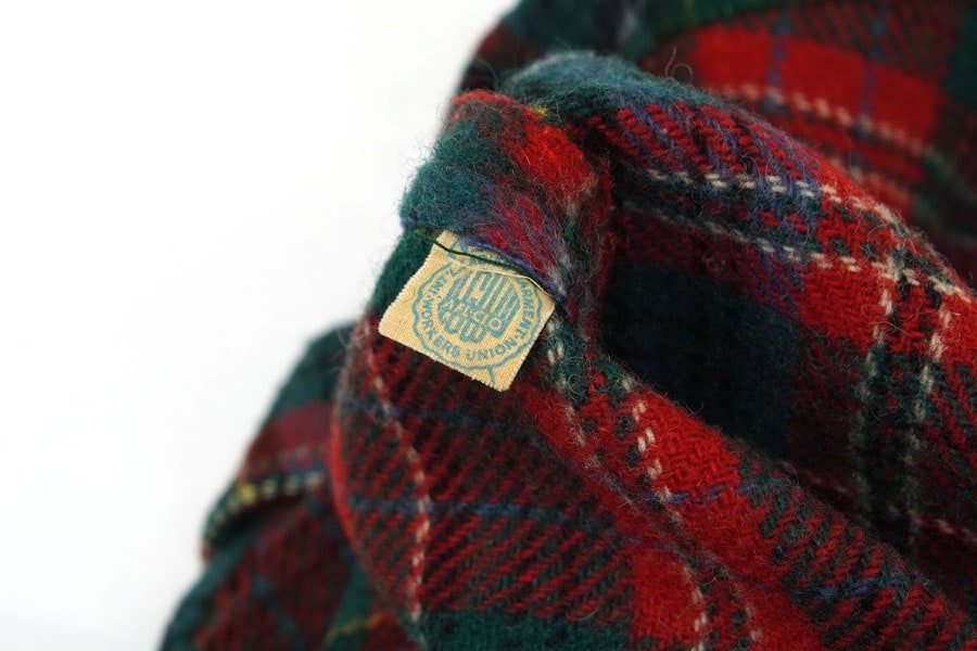 60's Merrill Woolens ハーフジップ 好配色チェック ウールシャツプル