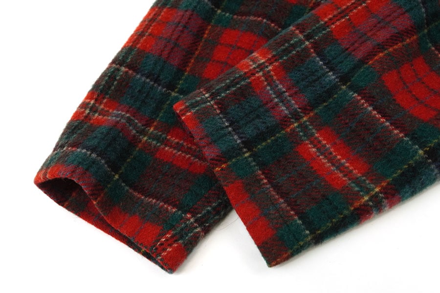 60's Merrill Woolens ハーフジップ 好配色チェック ウールシャツプル