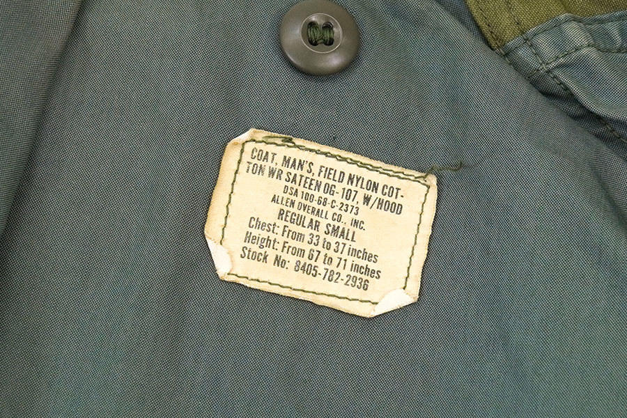 68's U.S.ARMY M-65 フィールドジャケット グレーライナー 表記