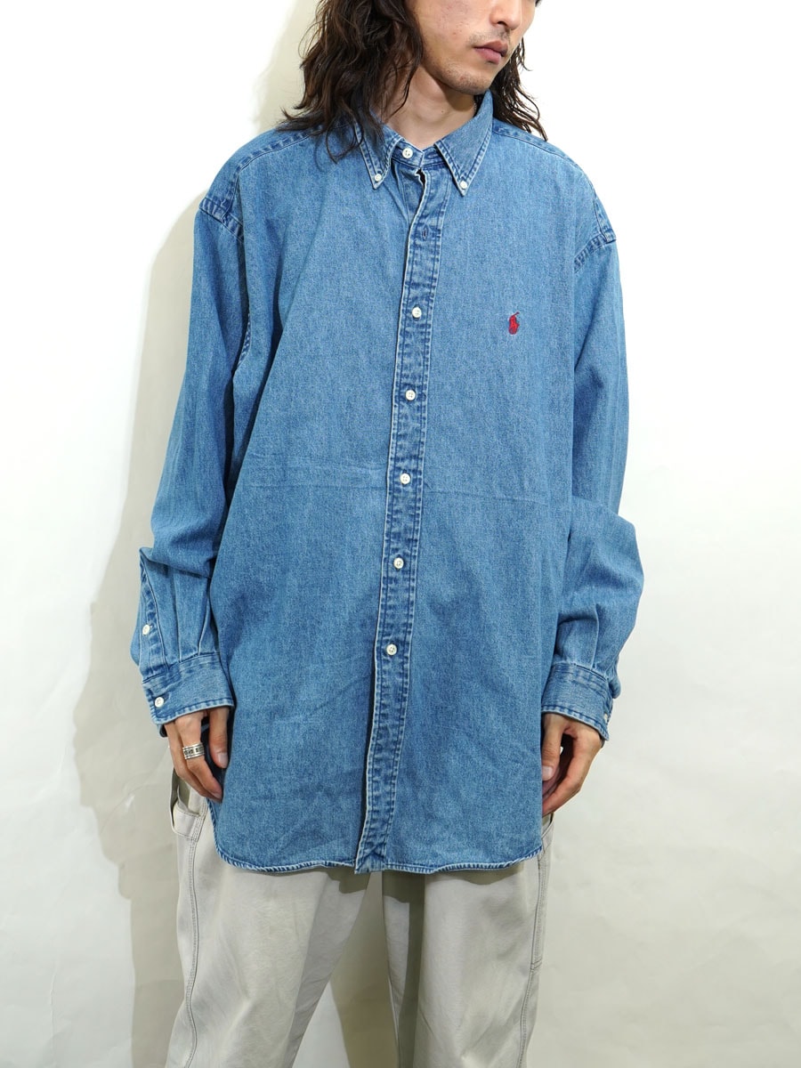 ラルフローレン BLAKE B.D. デニムダンガリーシャツ 表記(XL