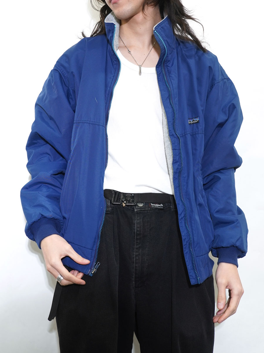 80's パタゴニア シェルドシンチラジャケット ネイビー 表記(M) USA製