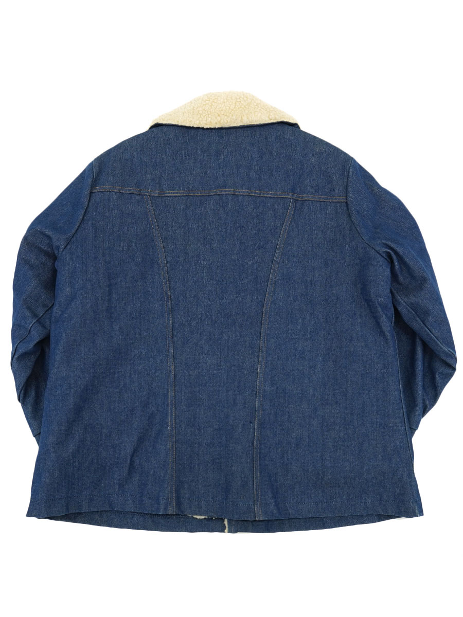 70'S WRANGLER DENIM BOA JACKET LONG (SIZE. XX LARGE) GOOD