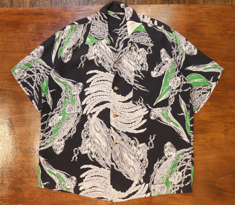 1950s HAWAIIAN SHIRT , Size L
