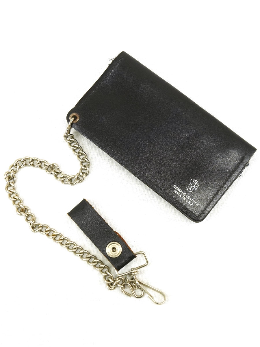 80's HARLEY-DAVIDSON ウォレット＋チェーン USA製 Vintage 80's HARLEY DAVIDSON biker chain Tri-fold wallet USA