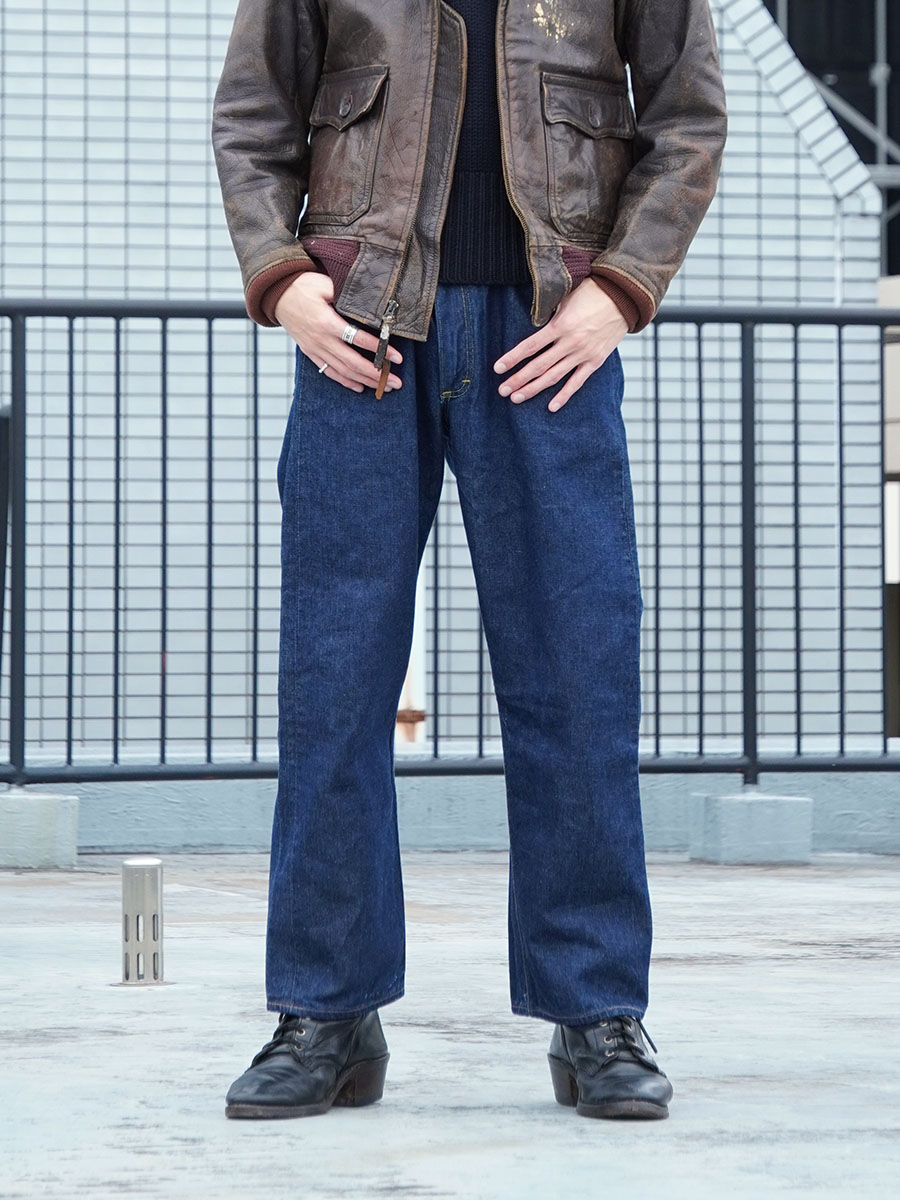 濃紺 70s 青片耳 70s Lee 200サイド黒 W30 デニムパンツ LEE 200 DENIM