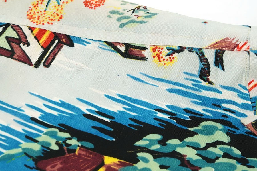 50'S～ JAPANESE PATTERN RAYON HAWAIIAN SHIRT (APPROX.MEDIUM) | NEW
