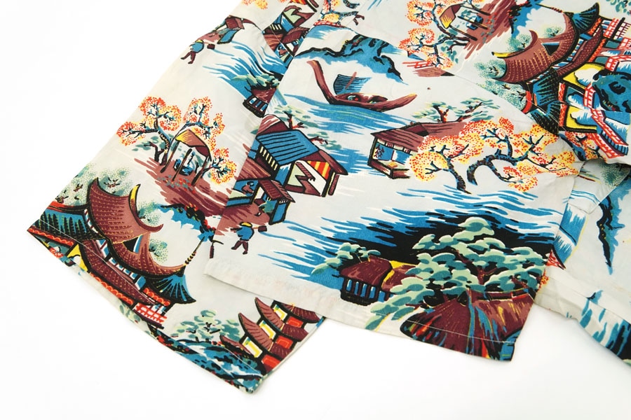 50'S～ JAPANESE PATTERN RAYON HAWAIIAN SHIRT (APPROX.MEDIUM) | NEW